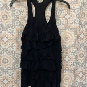 Black lace tank